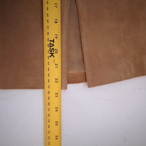 Smart Set Ladies Tan Fully Lined Size 9 Suede Skirt - Picture 9 of 10